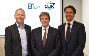 En la imagen, de izquierda a derecha: Andy Harmer, director de Operaciones de CLIA Europa; Enric Riera, director general de Distribución de Barceló Viajes, y Alfredo Serrano, director nacional de CLIA España. 