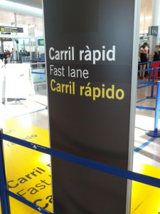 Carril rápido T1 Aeropuerto de El Prat