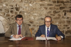 Jordi William Carnes, director general de Turisme de Barcelona, y Miguel A. Torres, presidente de Bodegas Torres.