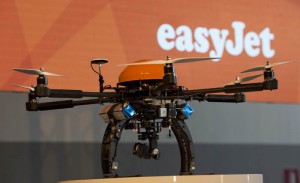 easyJet  Innovations event at Milan Malpensa Airport,Italy. Drone