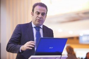 Gabriel Escarrer, durante la rueda de prensa en Fitur