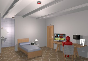 Habitación accesible para discapacidad auditiva