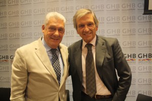 Jordi Clos, presidente del Gremi d’Hotels de Barcelona, y Andreu Soldevila, presidente de la Fundación Ires.