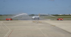 Bautizo de Monarch en el Aeropuerto de Palma