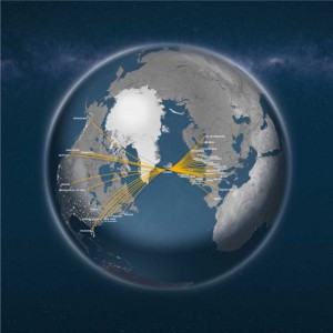 Mapa de rutas de Icelandair