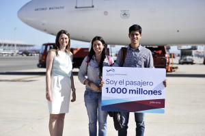 Pasajero 1000 millones en el Aeropuerto Madrid-Barajas