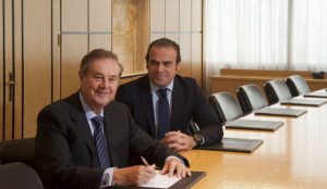 Gabriel Escarrer, padre e hijo, presidente y CEO de Meliá Hotels International respectivamente.