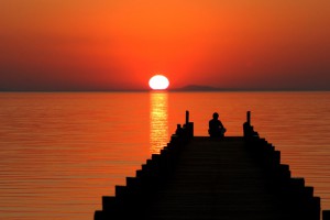 Puesta de sol en el Lago Guahíba de la Bahía de Porto Alegre. Foto: Alfonso Abraham, cedida por Embratur